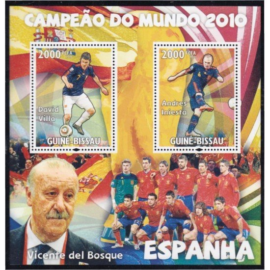 Guinea Bissau Guiné-Bissau España Campeona del mundo 2010 Fúbol Villa Iniesta Guinea Bissau Guiné-Bissau España Campeona del mundo 2010 Fúbol Villa Iniesta