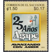 El Salvador 1534 2003 25 Años de AGAPE MNH