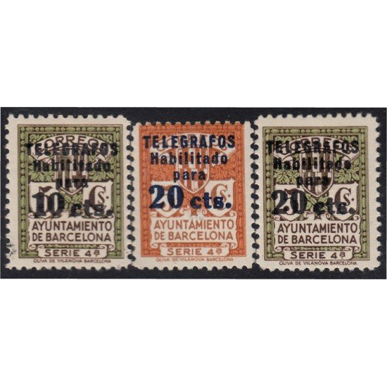 Barcelona Telégrafos 4/8 1934 Ayuntamiento Barcelona MH Barcelona Telégrafos 4/8 1934 Ayuntamiento Barcelona MH