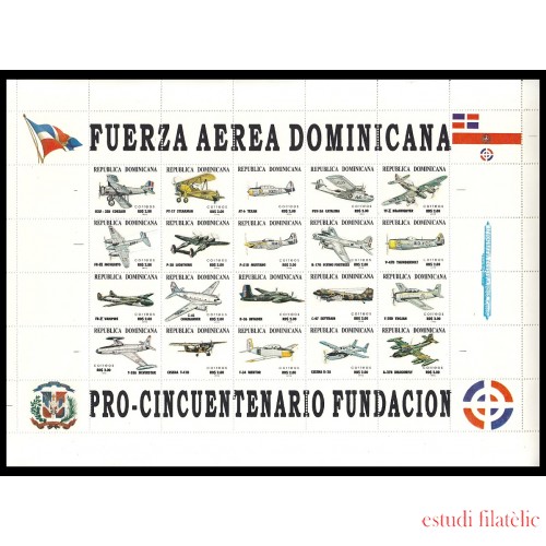 Rep. Dominicana 1205/24 1996 Fuerza Aérea Dominicana Aviones MNH
