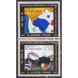 El Salvador 1561/62 2004 100 Años de Relaciones diplomáticas con Panama - *** El Salvador 1561/62 2004 100 Años de Relaciones diplomáticas con Panama - ***