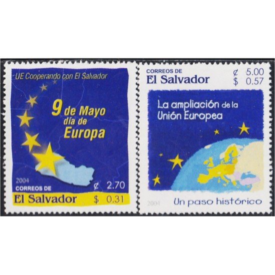 El Salvador 1563/64 2004 9 de Mato. Día de Europa MNH