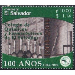 El Salvador 1569 2004 100° de la Escuela de Quimica y de Farmacia del Salvador MNH El Salvador 1569 2004 100° de la Escuela de Quimica y de Farmacia del Salvador MNH