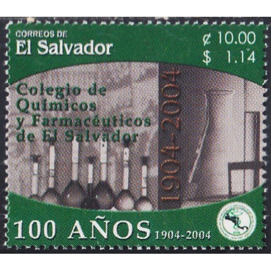 El Salvador 1569 2004 100° de la Escuela de Quimica y de Farmacia del Salvador MNH