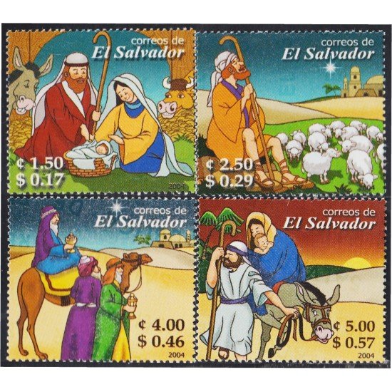 El Salvador 1582/85 2004 Navidad MNH