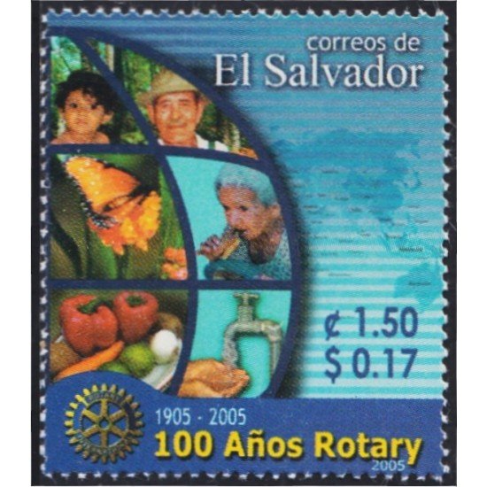 El Salvador 1588 2005 100° de Rotary Club Internacional MNH El Salvador 1588 2005 100° de Rotary Club Internacional MNH