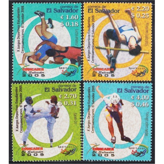 El Salvador 1605/08 2005 10° Juegos deportivos estudiantiles centro-americanos - ***