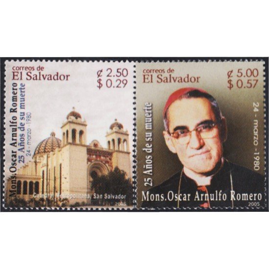 El Salvador 1610/11 2005 Personalidades Religiosas MNH