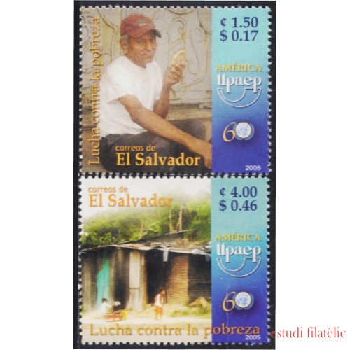 El Salvador 1613/14 2005 Serie América UPAEP. Lucha Contra la Pobreza MNH
