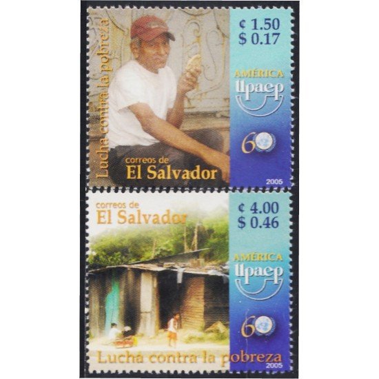 El Salvador 1613/14 2005 Serie América UPAEP. Lucha Contra la Pobreza MNH