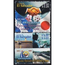 El Salvador 1635/36 2005 70 Años de Relaciones diplomáticas con Japón - *** El Salvador 1635/36 2005 70 Años de Relaciones diplomáticas con Japón - ***