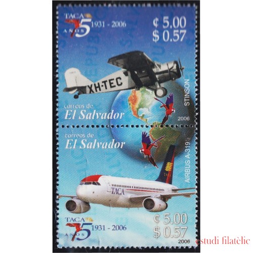 El Salvador 1639/40 2006 75 Años de la Compañía Aérea TACA MNH