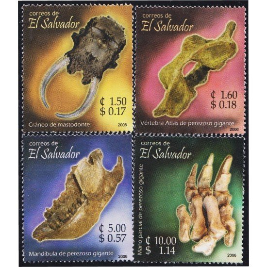 El Salvador 1661/64 2006 Fósiles MNH