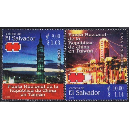 El Salvador 1669/70 2006 Fiesta Nacional de la Republica de China en Taiwan - ***