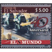El Salvador 1694 2007 40 Años del diario El Mundo MNH