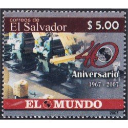 El Salvador 1694 2007 40 Años del diario El Mundo MNH El Salvador 1694 2007 40 Años del diario El Mundo MNH