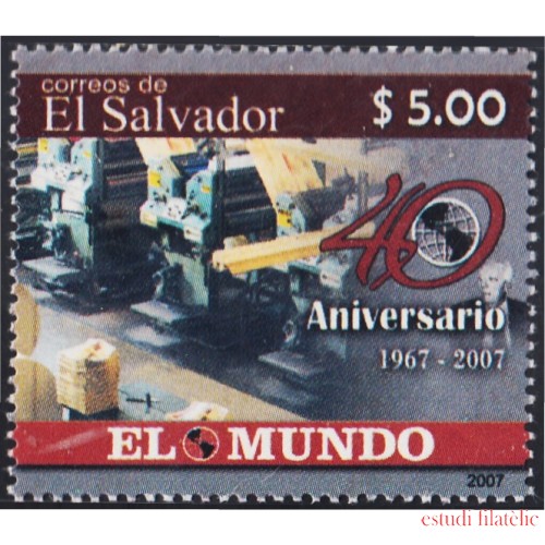 El Salvador 1694 2007 40 Años del diario El Mundo MNH