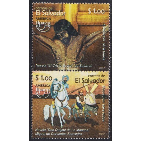 El Salvador 1697/98 2007 Serie América UPAEP. Educación para todos MNH