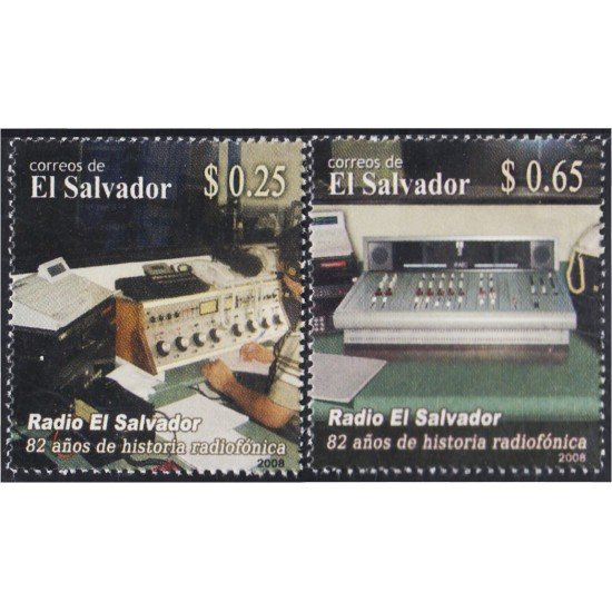 El Salvador 1747/48 2008 82 Aniversario de la Radio El Salvador MNH