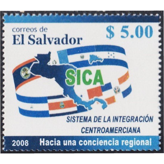 El Salvador 1749 2008 Sistema de integración centroamericana MNH