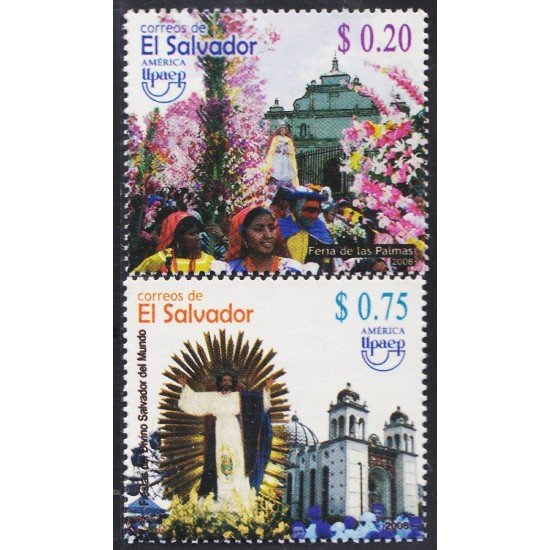 El Salvador 1763/64 2008 Serie América UPAEP. Fiestas Nacionales MNH El Salvador 1763/64 2008 Serie América UPAEP. Fiestas Nacionales MNH