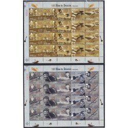 El Salvador 1572a/81a 2004 Minihojita 100° de la Aviación MNH El Salvador 1572a/81a 2004 Minihojita 100° de la Aviación MNH