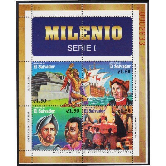 El Salvador HB 45 2000 Milenio (I) MNH