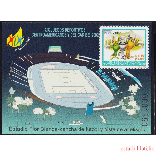 El Salvador HB 48 2002 19 Juegos deportivos centro-americanos y del Caribe MNH