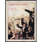 El Salvador HB 51 2003 Día de la Independencia MNH