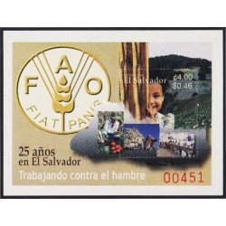 El Salvador HB 52 2003 25 Años de la FAO MNH El Salvador HB 52 2003 25 Años de la FAO MNH
