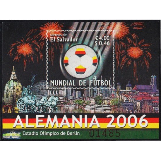 El Salvador HB 60 2006 Copa del Mundo de Fútbol 2006 en Alemania MNH El Salvador HB 60 2006 Copa del Mundo de Fútbol 2006 en Alemania MNH