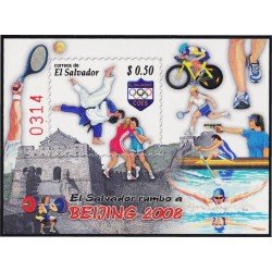 El Salvador HB 62 2008 Juegos Olímpicos de Verano en Pekin MNH El Salvador HB 62 2008 Juegos Olímpicos de Verano en Pekin MNH