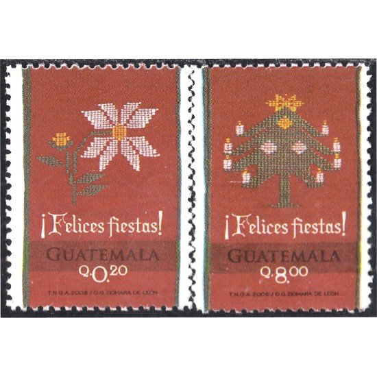 Guatemala 596/97 2008 Navidad Christmas MNH