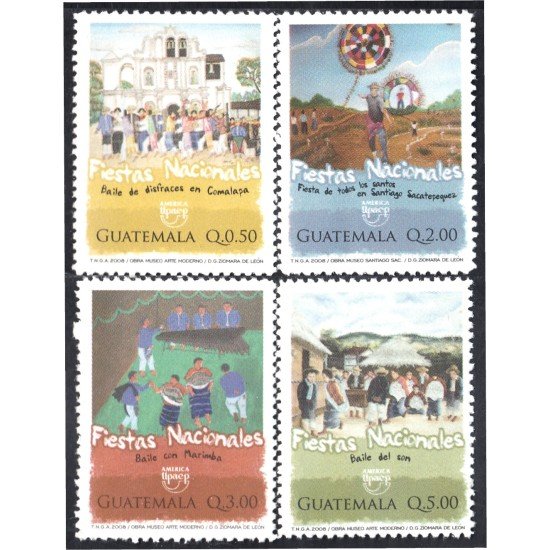 Guatemala 599/02 2009 Serie América UPAEP Fiestas Populares MNH