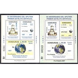 Honduras HB 86/87 2007 Espacio 50 Años del Lanzamiento de Sputnik 1 MNH Honduras HB 86/87 2007 Espacio 50 Años del Lanzamiento de Sputnik 1 MNH
