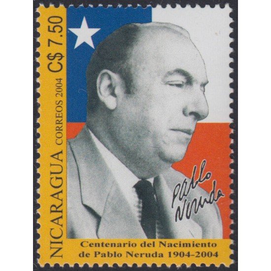 Nicaragua 2618 2004 100° del Nacimiento de Pablo Neruda MNH Nicaragua 2618 2004 100° del Nacimiento de Pablo Neruda MNH