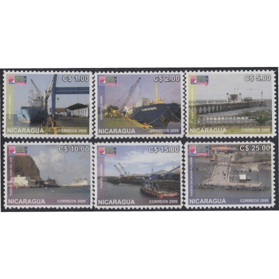 Nicaragua 2657/2662 2009 Puertos de Nicaragua MNH