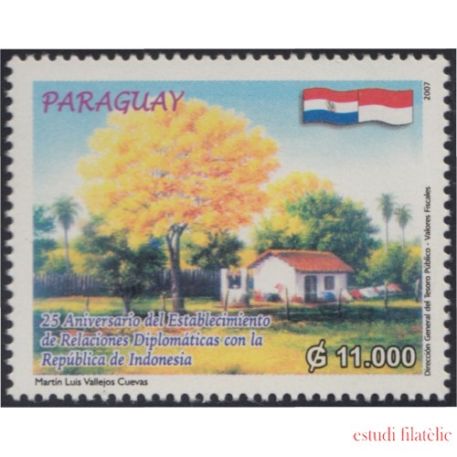 Paraguay 2983 2007 25 Años de Relaciones diplomáticas con la República de Indonesia MNH
