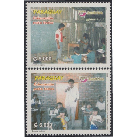 Paraguay 2988/89 2007 Serie América Upaep. Educación para todos MNH