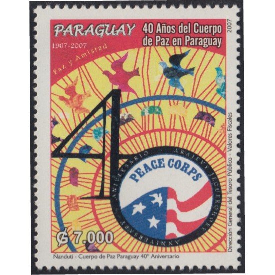 Paraguay 2992 2007 40 Años del Cuerpo de Paz del Paraguay MNH