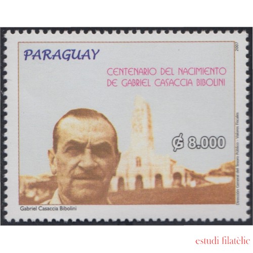 Paraguay 3001 2007 100° del Nacimiento de Gabriel Casaccia Bibolini MNH
