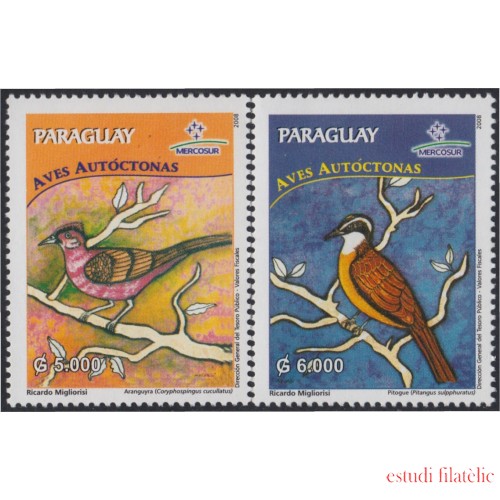 Paraguay 3008/09 2008 Mercosur. Aves Autóctonas MNH