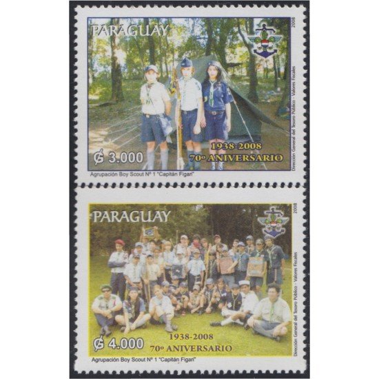 Paraguay 3014/15 2008 70 Años de la Agrupación Boy Scout n° 1 Capitán Figari MNH