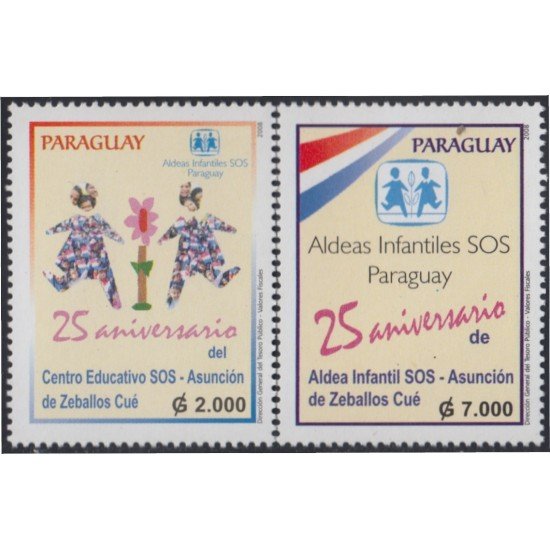 Paraguay 3021/22 2008 25 Años de Aldeas Infantiles MNH