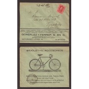  ESPAÑA CARTA ILUSTRADA CICLISMO CYCLING IGUALADA