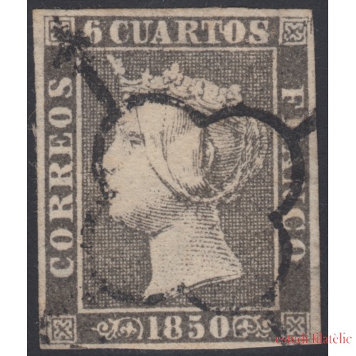 España Spain 1A 1850 Isabel II Usado