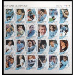 Uruguay 2489/12 2011 Campeones de América Fútbol MNH Uruguay 2489/12 2011 Campeones de América Fútbol MNH