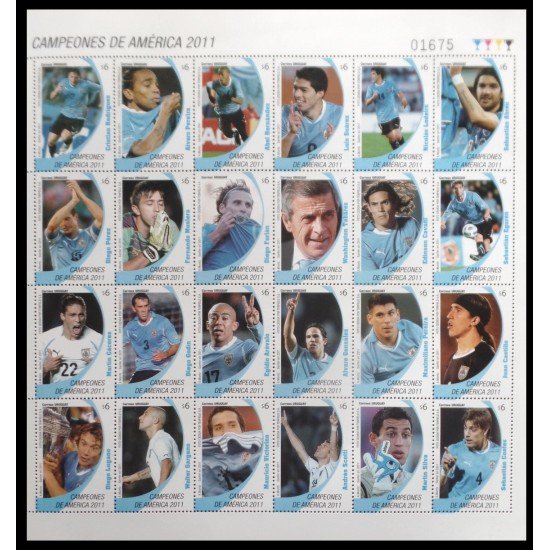 Uruguay 2489/12 2011 Campeones de América Fútbol MNH Uruguay 2489/12 2011 Campeones de América Fútbol MNH