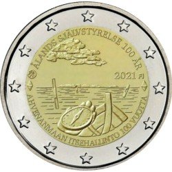 Finlandia 2021 2 € euros conmemorativos Autogobierno Aland Finlandia 2021 2 € euros conmemorativos Autogobierno Aland