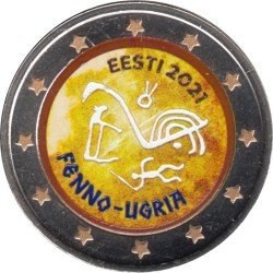 Estonia 2021 2 € euros conmemorativos Color Fenno-Ugria Estonia 2021 2 € euros conmemorativos Color Fenno-Ugria